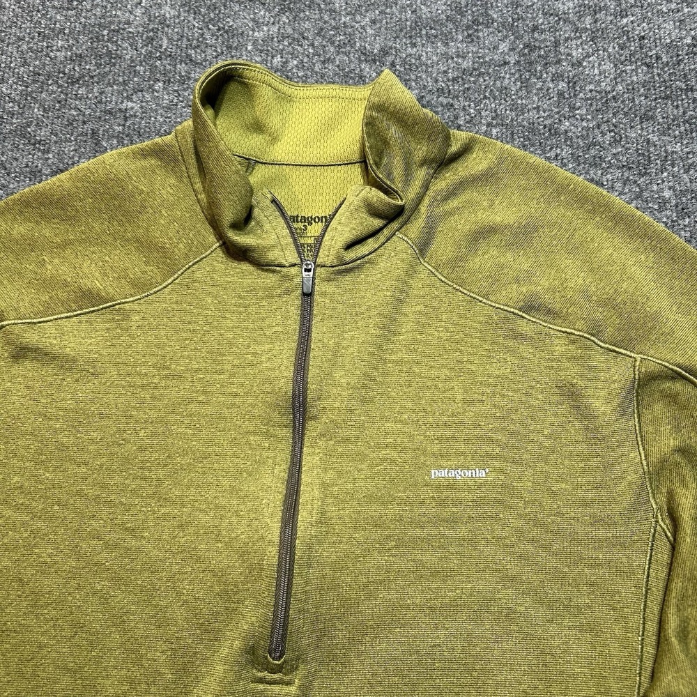 Patagonia Capilene 1/4 Zip Pullover XL Green Baselayer Lightweight - Picture 2 of 9
